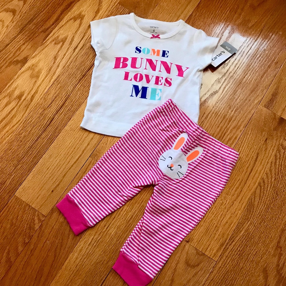 *HOST PICK* Bunny Pajamas for Baby Girl - Picture 1 of 2